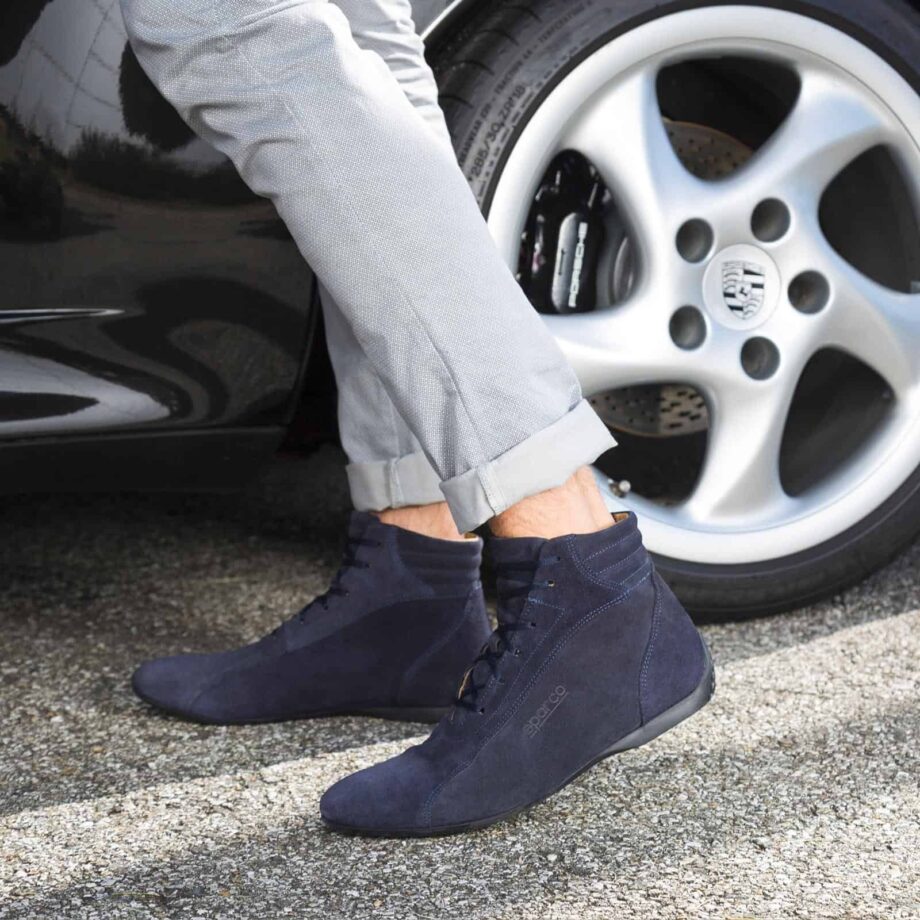 Sparco Monza-GP Blue Shoes Sneakers in Suede