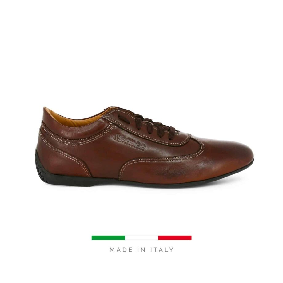 Sparco Imola-GP Brown Shoes Sneakers in Leather