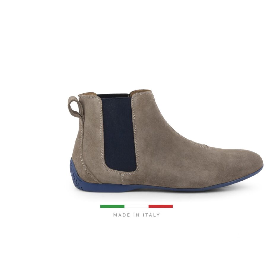 Sparco Misano Taupe Blue Shoes Ankle Boots in Suede