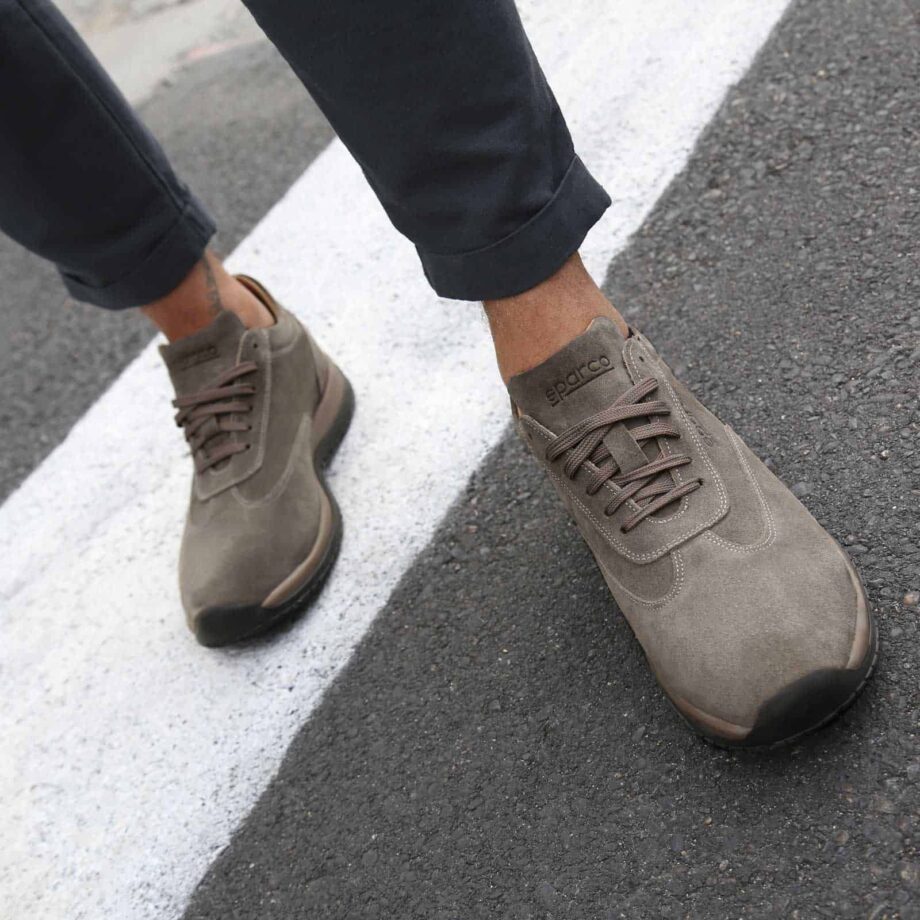 Sparco Imola-GP1 Brown Shoes Sneakers in Suede