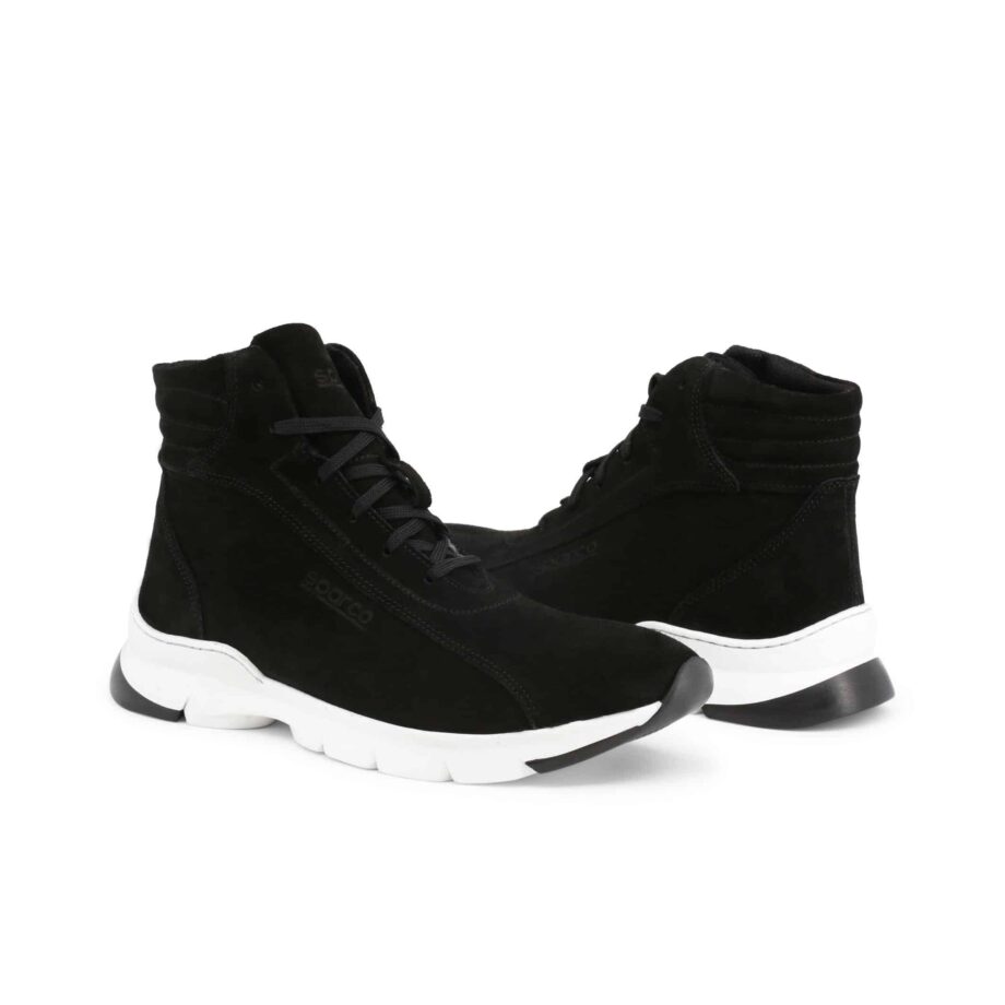Sparco Monza-Lesmo Black Shoes Sneakers in Suede