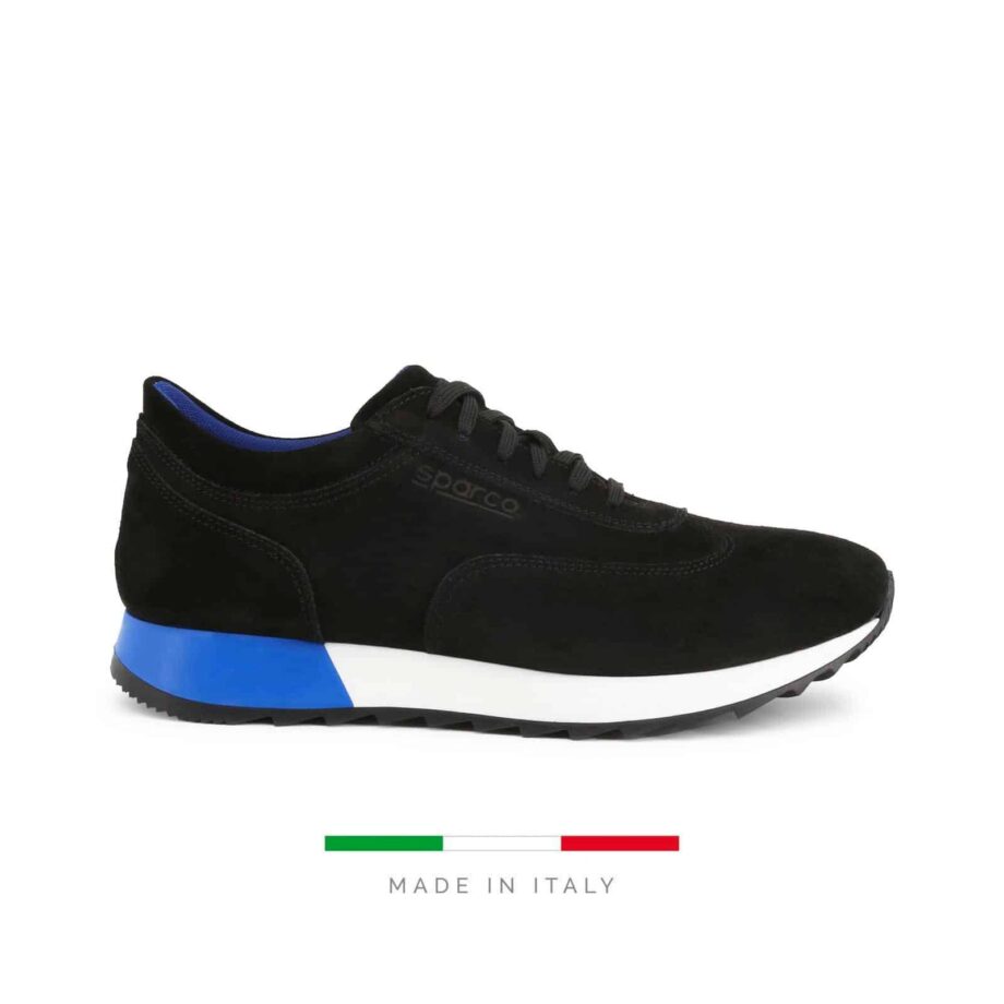 Sparco Imola-Run Black Shoes Sneakers in Suede