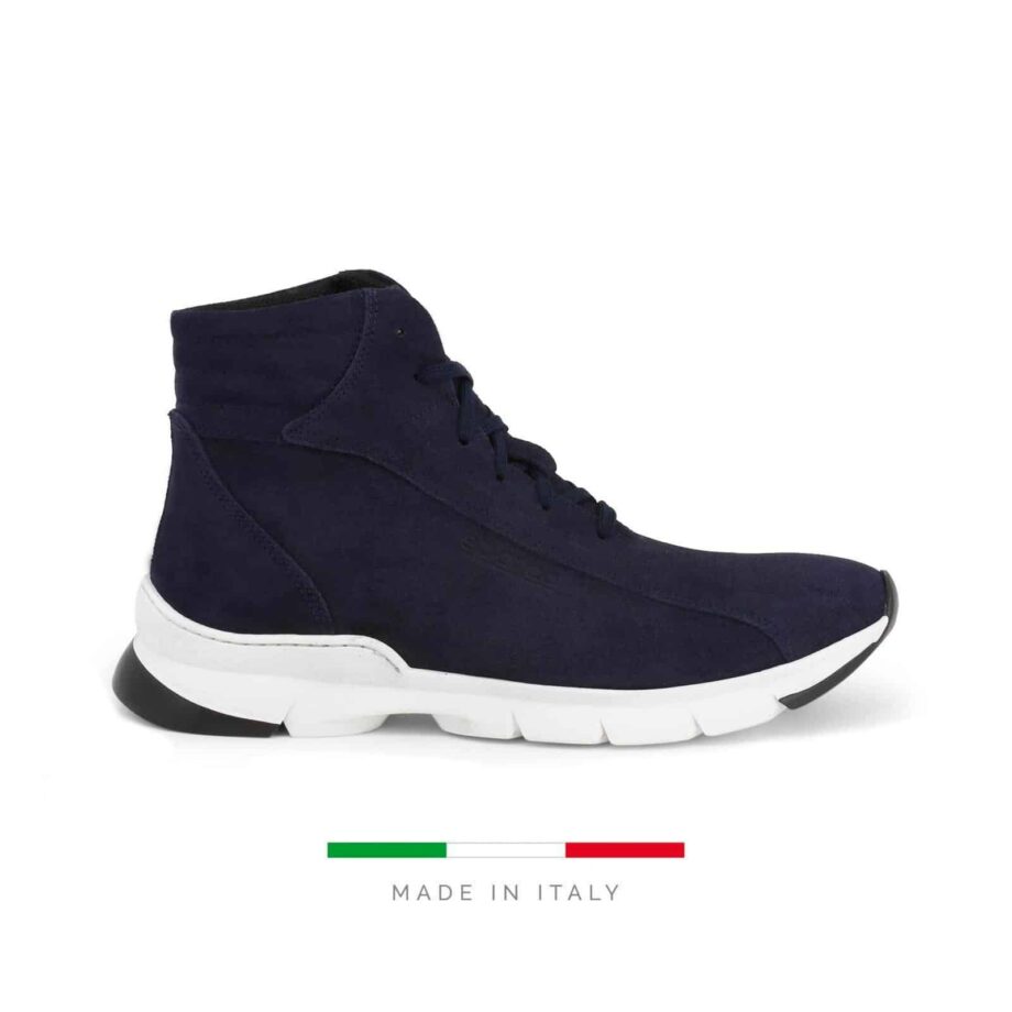 Sparco Monza-Lesmo Blue Shoes Sneakers in Suede