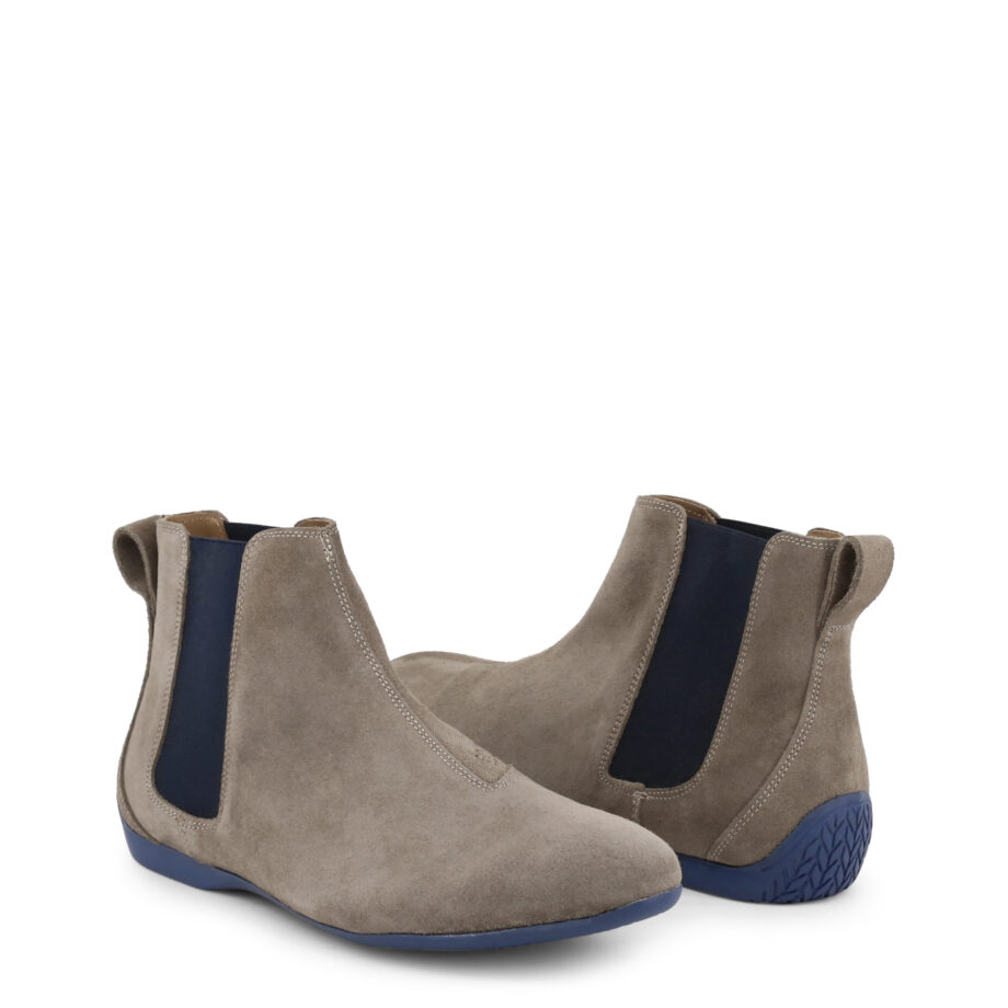 Sparco Misano Taupe Blue Shoes Ankle Boots in Suede