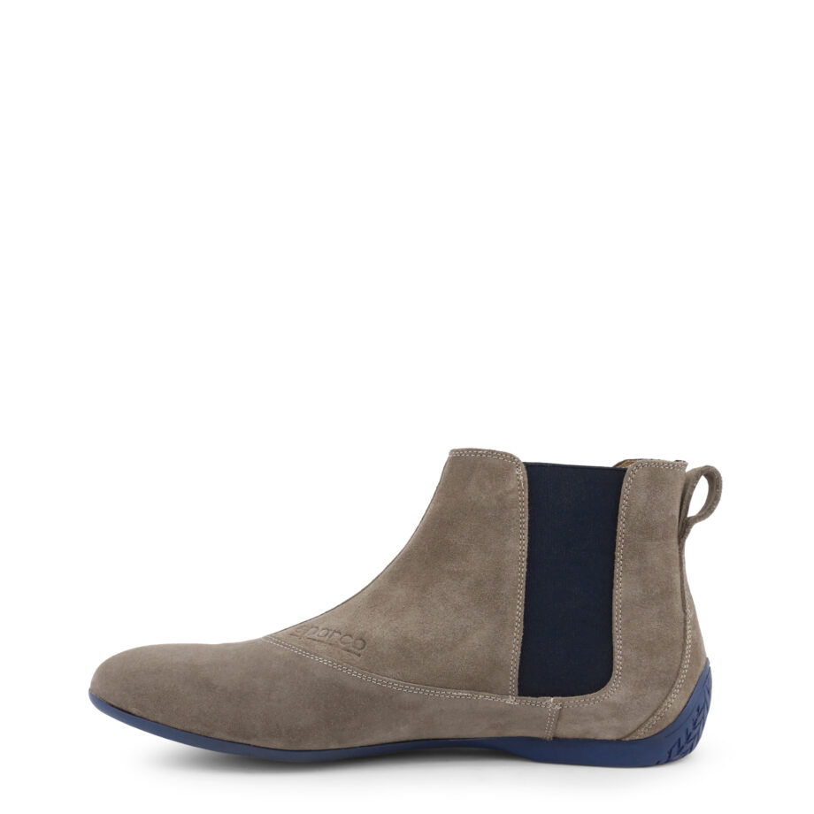 Sparco Misano Taupe Blue Shoes Ankle Boots in Suede