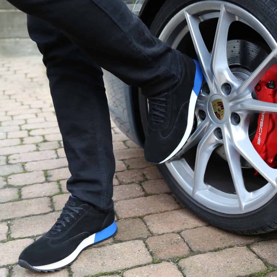 Sparco Imola-Run Black Shoes Sneakers in Suede
