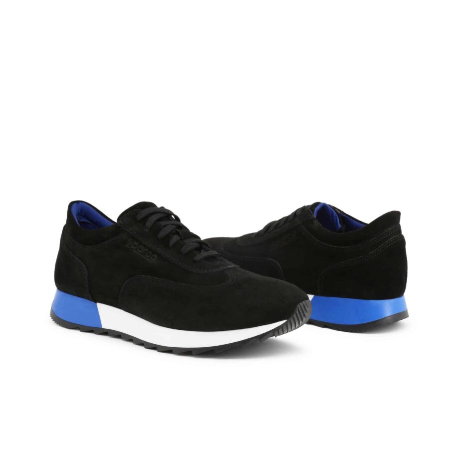 Sparco Imola-Run Black Shoes Sneakers in Suede