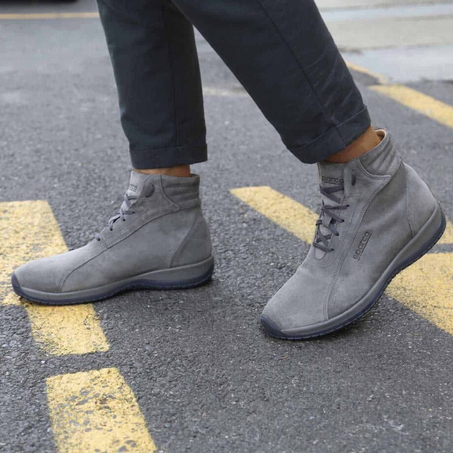 Sparco Monza-GP1 Grey Shoes Sneakers in Suede