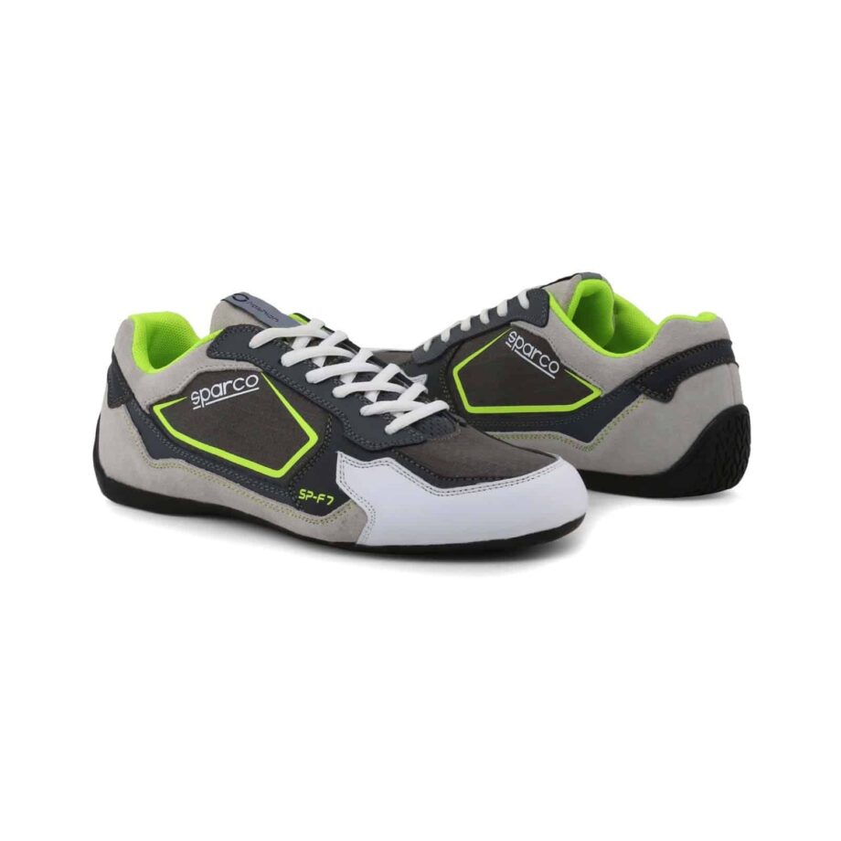Sparco SP-F7 Grey/Fluorescent Green Shoes Sneakers