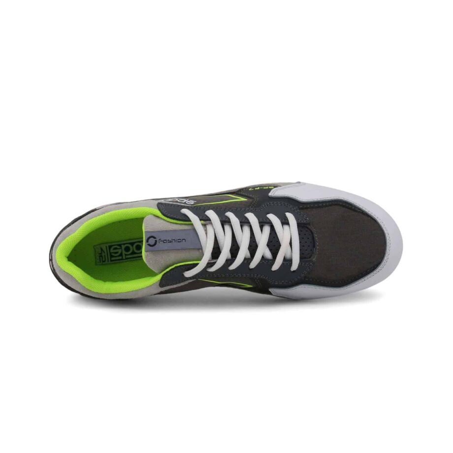 Sparco SP-F7 Grey/Fluorescent Green Shoes Sneakers