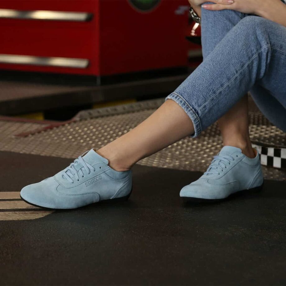 Sparco Imola-GP Sky Blue Womens Shoes in Suede