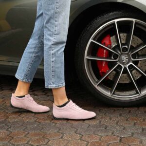 Sparco Imola-GP Pink Womens Shoes in Suede Picture2: Designed for ultimate street durability and performance, Sparco Imola-GP Pink Shoes in Suede is what you’d expect in a competition driving shoes for Women. That is why these shoes/boots feature a thin sole for maximum pedal feel and control. The sole continues up the heel's back to provide a smooth and stable pivoting point for heel-toe shifting. Comfortable shoes/boots that can be used for everyday car and motorbike driving, touring, racing, karting and even sim racing.