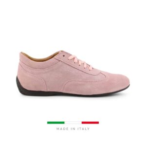 Sparco Imola-GP Pink Womens Shoes in Suede Picture1: Designed for ultimate street durability and performance, Sparco Imola-GP Pink Shoes in Suede is what you’d expect in a competition driving shoes for Women. That is why these shoes/boots feature a thin sole for maximum pedal feel and control. The sole continues up the heel's back to provide a smooth and stable pivoting point for heel-toe shifting. Comfortable shoes/boots that can be used for everyday car and motorbike driving, touring, racing, karting and even sim racing.