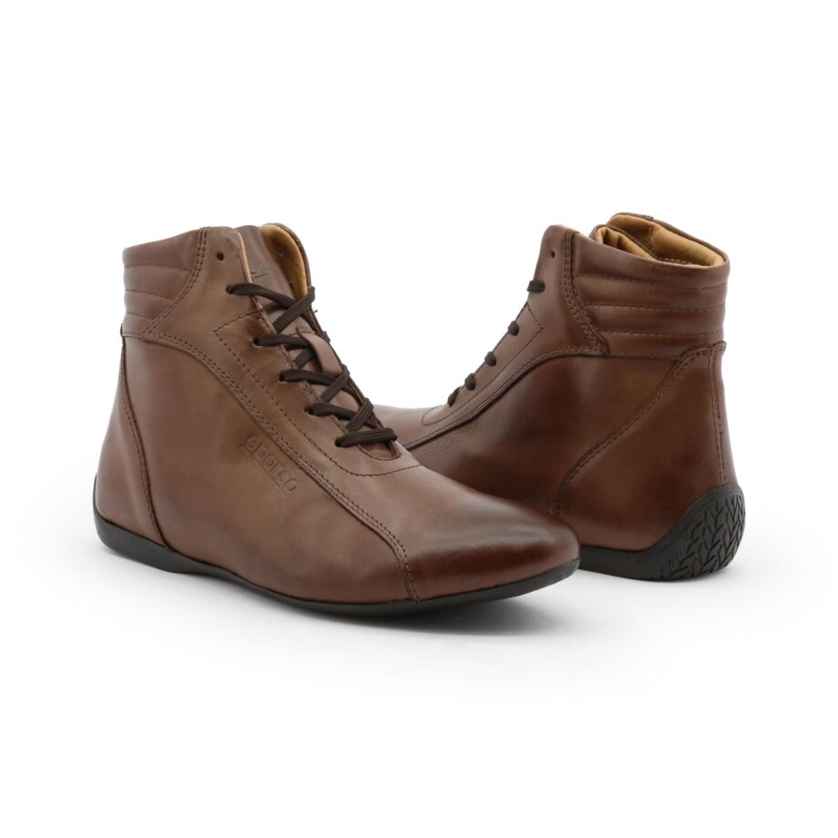Sparco Monza-GP Brown Shoes Sneakers in Leather