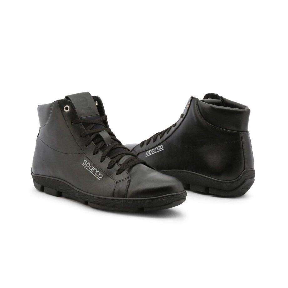 Sparco Palagio Black Shoes Sneakers in Leather