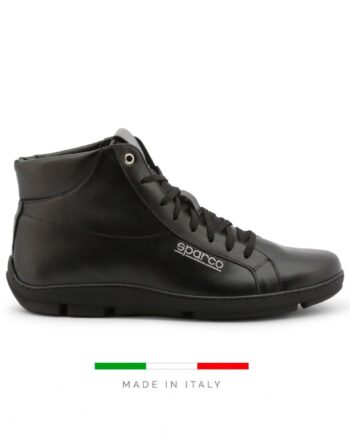 Sparco Palagio Black Shoes Sneakers in Leather
