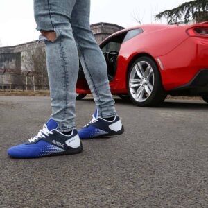 Sparco SP-FTX Blue/Navy Shoes Sneakers Picture2: Designed for ultimate street durability and performance, Sparco SP-FTX Blue/Navy Shoes is what you’d expect in a driving shoes. Features a thin sole for maximum pedal feel and control. The sole continues up the heel's back to provide a smooth and stable pivoting point for heel-toe shifting. Comfortable shoes/boots that can be used for everyday car and motorbike driving, touring, racing, karting and even sim racing.